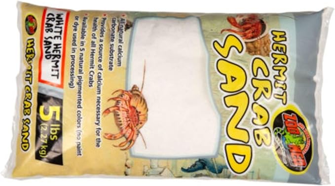 Zoo Med White Hermit Crab Sand 5 lbs - Pack of 2 (2 Items)