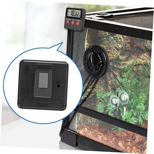 DECHOUS 2Sets Digital Humidity Temperature for Reptile Tanks Hygrometer for Indoor Use for Egg Hatching Monitoring Reptile Environments
