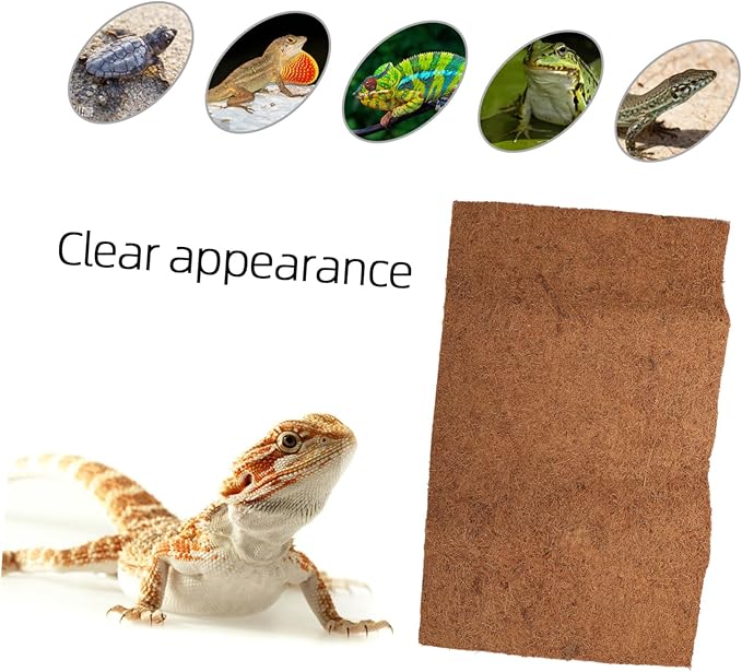 GALPADA Natural Coconut Fiber Reptile Bedding Mat Breathable Liner for Tortoise Lizard and Snake Habitats Substrate for Comfortable Reptile Care