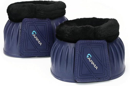 Shires ARMA Fleece Trim Bell Boot (Navy, Cob)