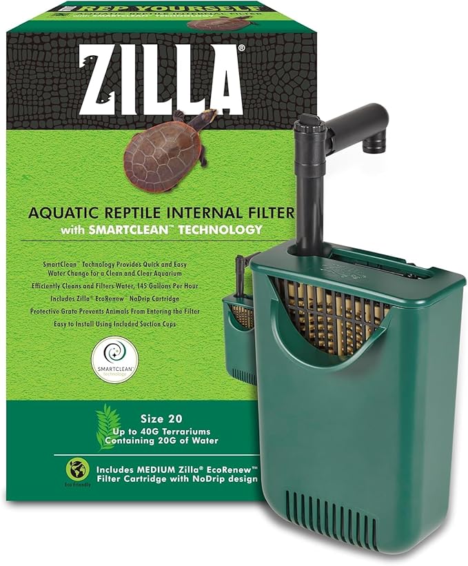 Zilla QuickBuild Aquatic Turtle 26 Gallon Terrarium with Turtle Sticks, Turtle Chasers, Internal Water Filter, and Floating Basking Platform Bundle