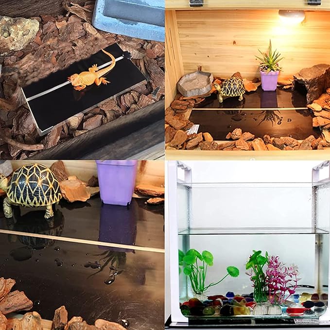 Tfwadmx 2 Pack 14 W Reptile Heating Pad Under Tank Heater Tank Warmer with Temperature Control, Power Adjustment Terrarium Heater Heat Mat for Reptiles Turtle Tortoise Snakes Lizard
