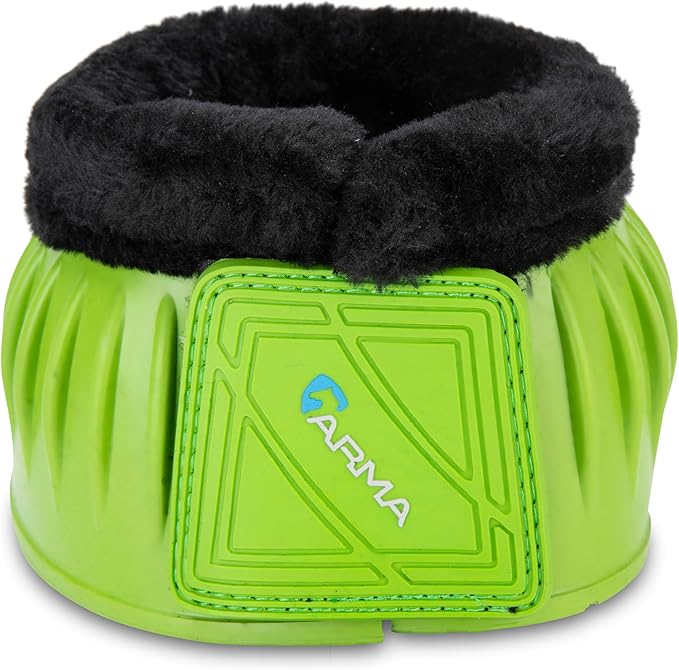Shires ARMA Fleece Trim Bell Boot (Bright Green, X-Full)
