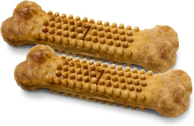 Nylabone Nubz Natural Dog Chew Treats for Large Dogs, Long Lasting Dog Chew Bones Made in the USA, Chicken Flavor Breath Freshener Dental Chews, Large Dog Bones For Dogs Over 30 lbs. (40 Count)