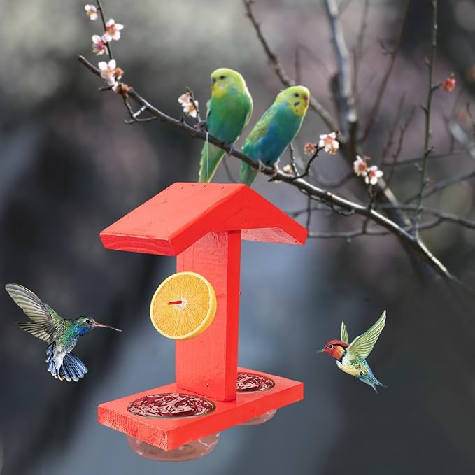 Hanging Bird Feeders and Waterer with Detachable Bowls for Outdoor Garden Decoration for Bird Enthusiasts