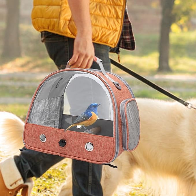 Lightweight Bird Carrier - Bird Backpack Carrier | Small Pet Parrot Bag, Portable Cage, Removable Backpack Travel Cagge for Rabbits Parrots Small Pets Hamsters