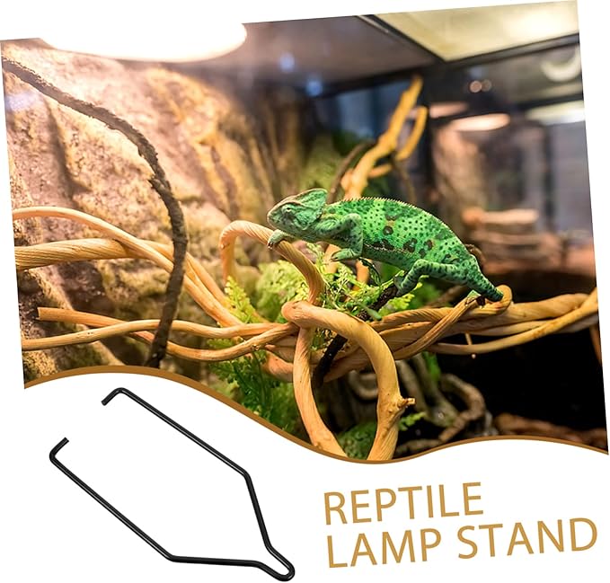 jojofuny Reptile Heat Lamp Stand Height Rack for Terrarium Lighting for Reptile Habitats Provides Warmth and Illumination Compatible Fixtures
