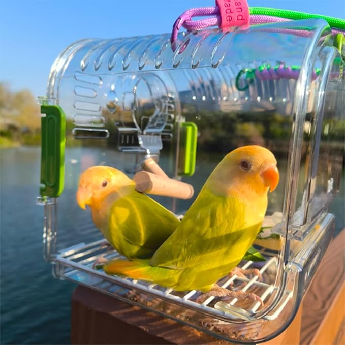 Parrot Go Out Portable Bird Bag, Clear Pet Cage, Convenient Travel Bag, Budgie Special Outdoor Bird Viewing Portable Cage