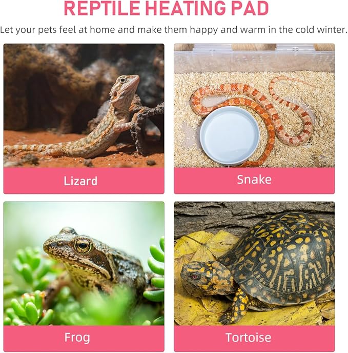 balacoo 2 Pcs Reflective Insulation Reptile Mat - 11.8" Under Tank Thermal Film for Snake Lizard Turtle - Maximizes Warmth for Reptile Heat Pad & Heat Tape