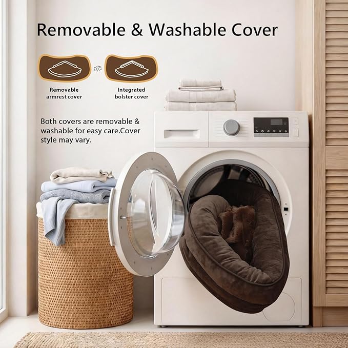 MEKIY Large Dog Bed - XL Orthopedic Egg-Crate Memory Foam Dog Beds with Removable Washable Cover, Waterproof Pet Beds with Non-Slip Bottom, Brown