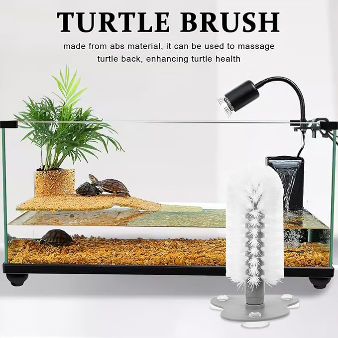 Turtle Shell Cleaning Brush Cup Turtle Scratcher for Shell Mud Removal Reptile Tank Accessories Safe Material