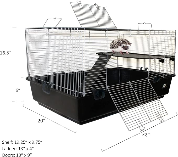 Zanzibar Cage - Durable Spacious Pet Habitat - Hedgehogs, Guinea Pigs, Small Rabbits, Syrian Hamsters, Degus, Tortoises, Lizards and Other Small Pets