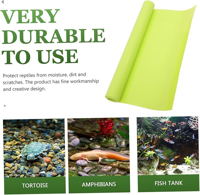 GANAZONO 2pcs Reptile Carpet Mats Easy-Clean Non-Absorbent Substrate for Terrarium Comfortable and Safe Habitat for Geckos Snakes and Other Reptiles