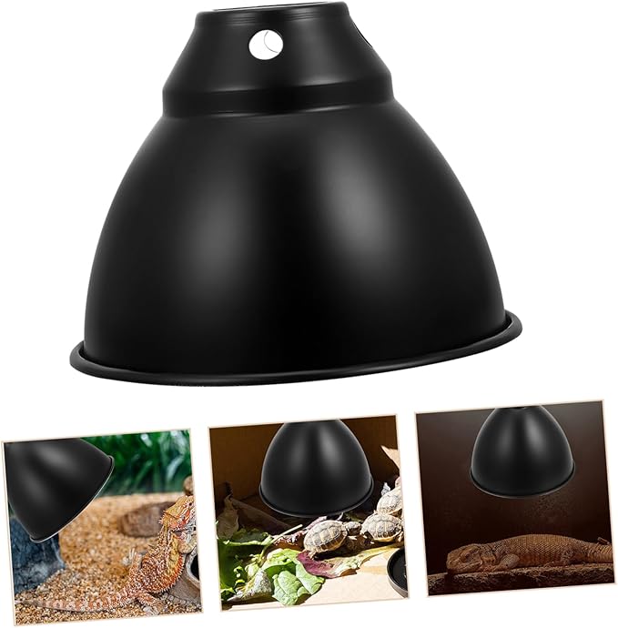 STOBAZA Dome Shaped Bulb Shade for Reptile Terrariums Reptile Habitat Lighting Shade Terrarium Heat Lamp Reflector Cover Easy Install Lamp Fixture Protector