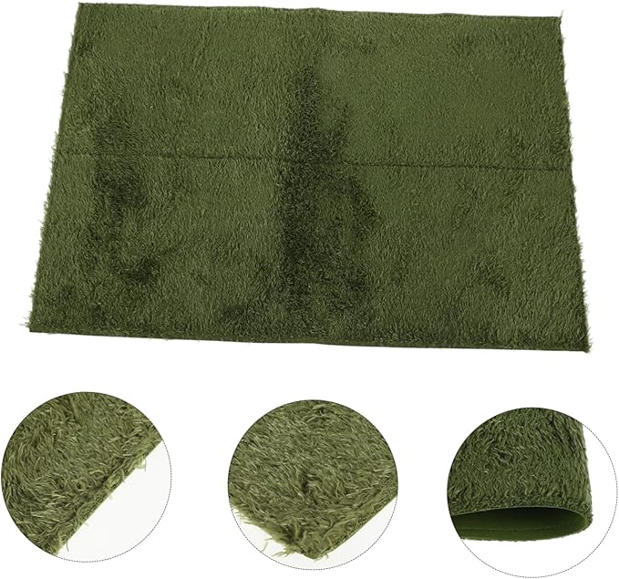 YARNOW Crested Gecko Substrate Reptile Bedding Mat Reusable Fake Grass Liner for Terrarium Lizard Turtle Snake