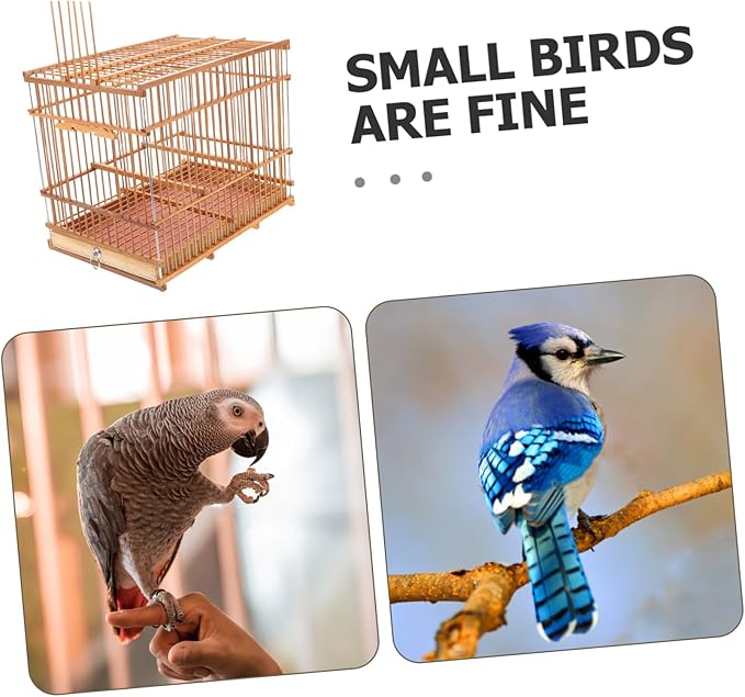 Retro Bird Travel Carrier Cage Small Bird Cage for Lovebirds Parakeets Cockatiels Portable Carrying Case