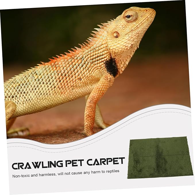 BESPORTBLE Reptile Carpet Mat for Bearded Dragon Lizard and Tortoise Moisture-Resistant Substrate for Terrarium Washable and Reusable Bedding for Climbing Pets