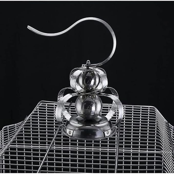Bird Cage Hanging Bird Aviary Stainless Steel Tall Tiel Cage Parrot Cage Flight Birdcag Bird Carrier Travel Cage w/Detachable Tray