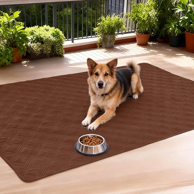 hyha Waterproof Dog Blanket, Reversible Pet Bed Blanket, Soft Sofa Couch Cover for Dogs Washable, Waterproof Pet Couch Covers for Sofa Puppy Cats Furniture Protector(30"x53", Brown/Brown)