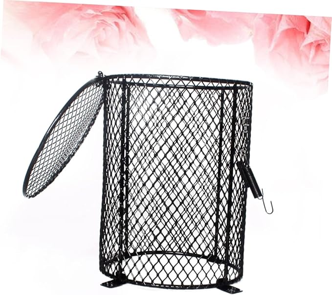 Sosoport Reptile Scald Lamp Cover Round Heating Lampshade for High-Strength Flexible Design Compatible Reptile Heating Lamps