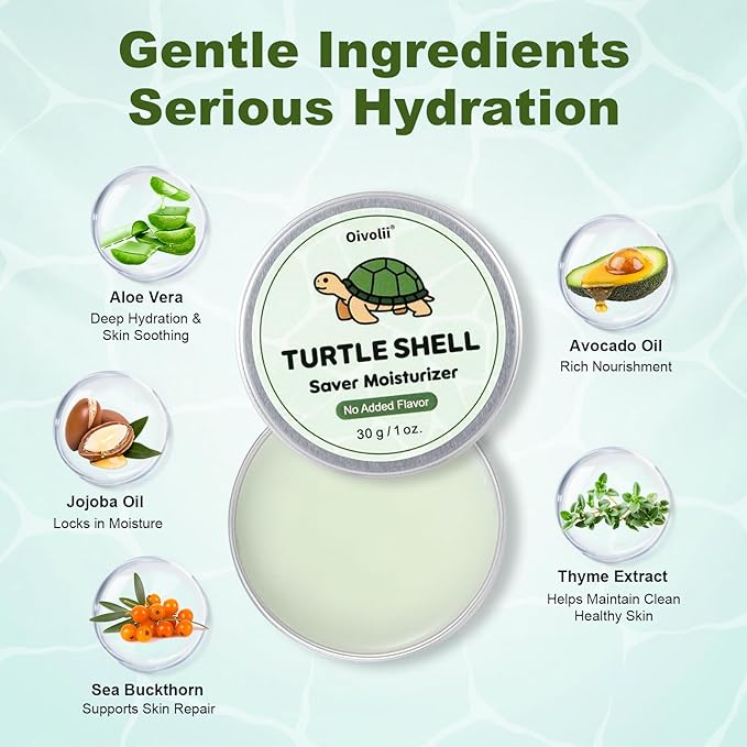 Reptile Shell Care Balm – Moisturizing Conditioner for Tortoise Shell & Lizard Skin – Hydrates Dry Shells in Tanks, Basking Areas & Low Humidity Environments