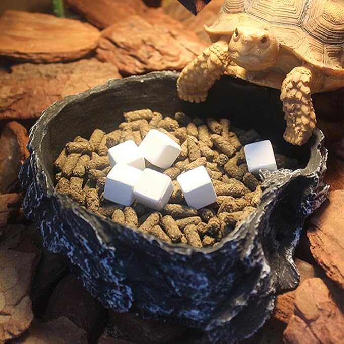 VOSAREA Tortoise Tank Calcium Cubes 6pcs Mineral Molar Calcium Blocks for Reptiles and Aquatic Turtles Supplementing Trace Elements and Enhancing Strength in Aquarium Use