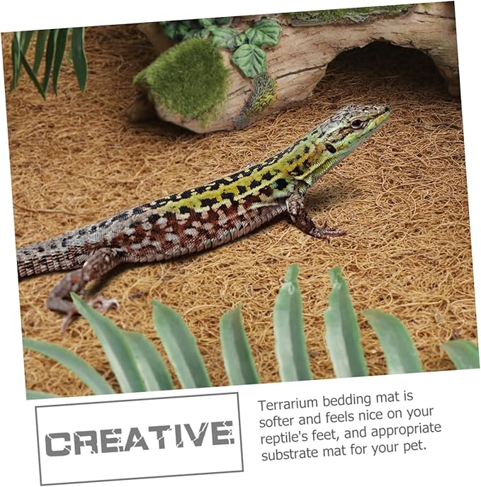 BESPORTBLE Leopard Gecko Accessories Reptile Bedding Easy-Cut Mat for Terrarium Enclosure