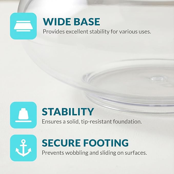 Transparent Desktop Aquarium Tank 9.52X9.52X3.93In Small Clear Fish Bowl for Betta Fish Aquatic Plants Home Office Decorative Landscape Tank