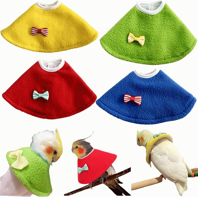 4 Pcs Bird Cone Collar Pet Anti-bite Elizabethan Collar Parrot Recovery Protective Cones for Budgerigar Cockatiel Lovebirds Cockatoo Parrots African Grey Macaw (XL)