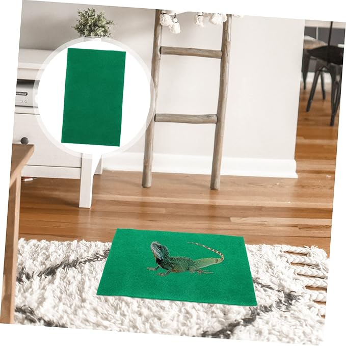 Happyyami 2PCS Reptile Carpet for Snakes and Tortoises Absorbent and Wear-Resistant Bedding Mat for Terrarium for Lizards and Geckos