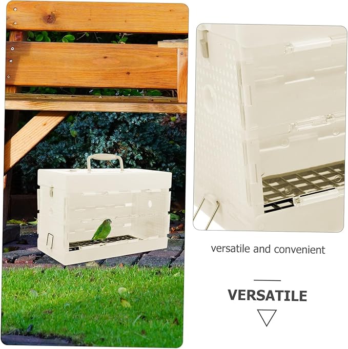 Parrot Travel Carrier Small Birdcage with Handle Portable Pet Cage for Birds