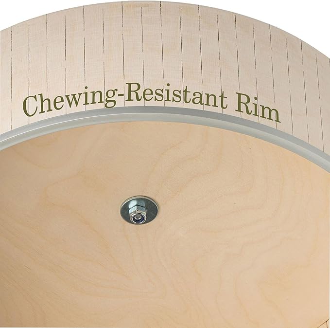 Extra Large Wooden Exercise Wheel for Chinchillas, 17 Inch Diameter, 4.72 Inch Wide, Chewing-Resistant
