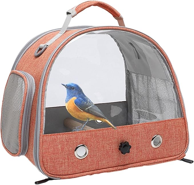 Lightweight Bird Carrier - Bird Backpack Carrier | Small Pet Parrot Bag, Portable Cage, Removable Backpack Travel Cagge for Rabbits Parrots Small Pets Hamsters