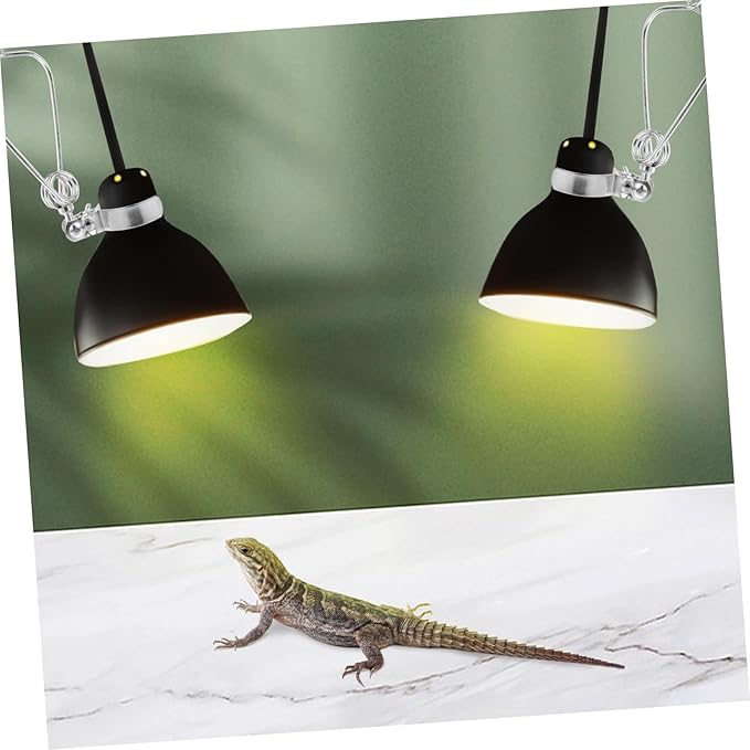 Abaodam 2pcs Adjustable Clamp Light Holder for Reptile Tank Heat Lamp Clamps Flexible Base Reptile Decor Lamp Easy to Install