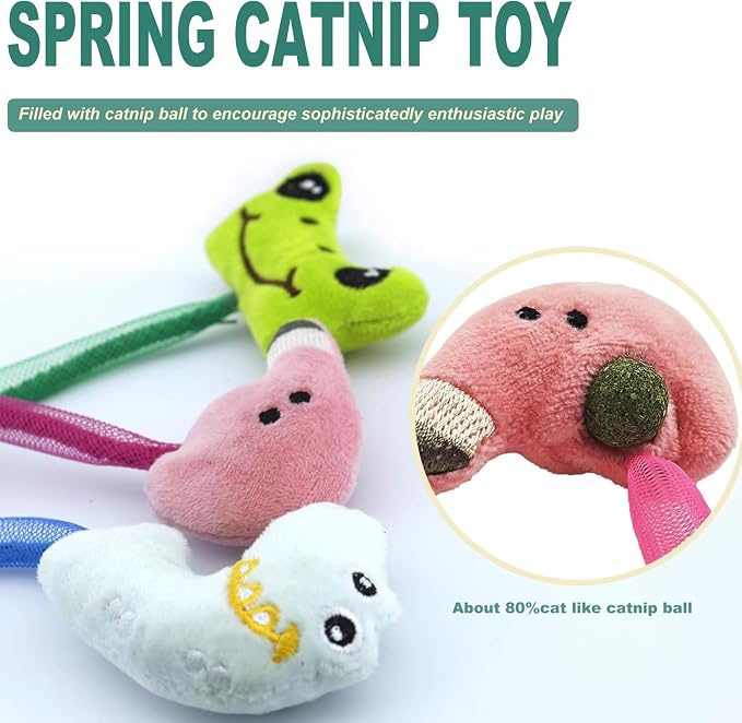 Interactive Catnip Toys for Indoor Cats, Cat Chew Rope Toy for Teeth Cleaning, Cat Crinkle Balls for Kitten Training and Play, Cat Toys Set for All Breeds 7Pack - Image 4