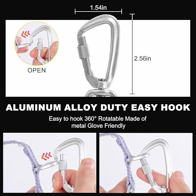 Dog Leash and Collar, Dog Seat Belt for Car, Reflective Nylon, Metal Buckle, IP68, Padded Handle Leash, Durable and Comfortable, for Small Medium Large Dogs (Lavender Purple, L)