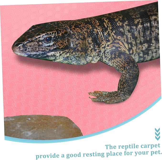 Mikikit Reptile Carpet for Bearded Dragon Gecko Snake Terrarium Liner Mat Non-Slip Substrate Bedding for Reptile Tanks for Lizards and Turtles 2ft x