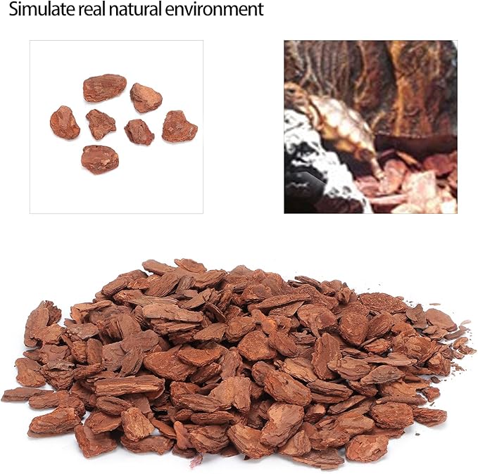 Honio Bark Bedding, Tortoise Bedding Can Provide Them with a Much Safer Environment Safely for Indoor Plants for Reptile Life for Gardening for Pet Bedding