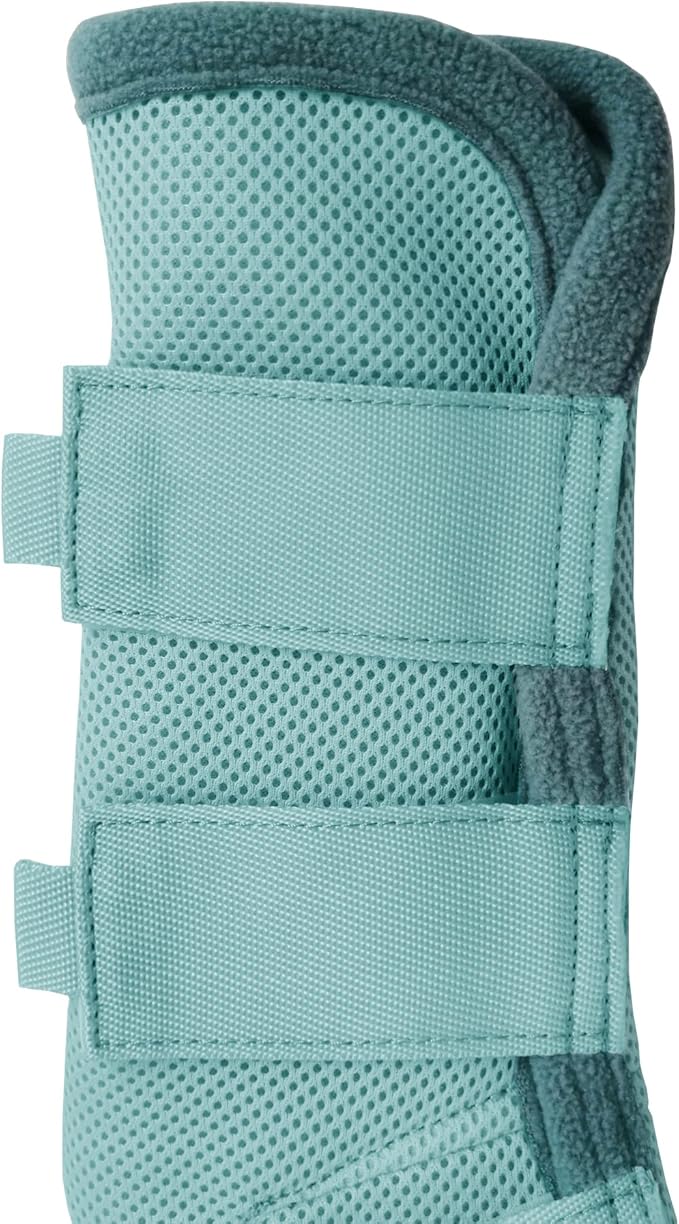 LEAFOREST Horse Fly Boots Set of 4 - Non Slip Leg Protection for Donkey Mini Pony Draft, Breathable Mesh Fly Boots for Pasture & Barn Use Blue Cob