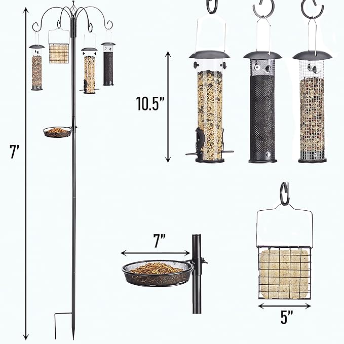North States Bird 1862 Ultimate Station Birdfeeder, Black