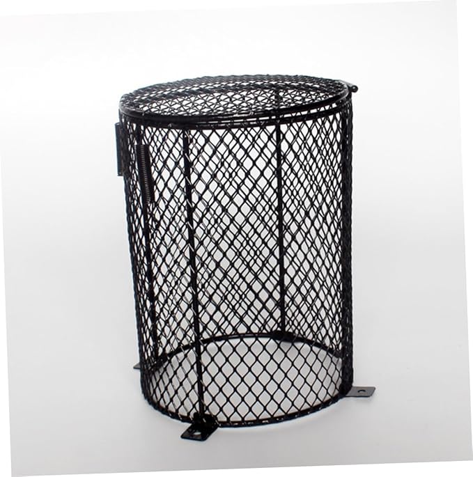GALPADA Reptile Scald Lamp Shade for PET Care Heating Lamp Guard for Reptiles Sturdy Black Lampshade for Safe Daytime Light in Terrariums