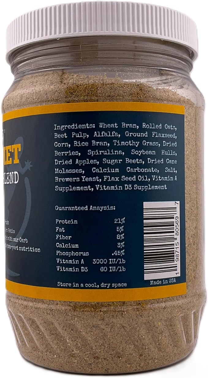 Roach Breeder Diet – Part 2: Protein Blend – Breeder-Optimized Formula for Dubia Roaches and Feeder Insects – 10 oz Plastic Jar