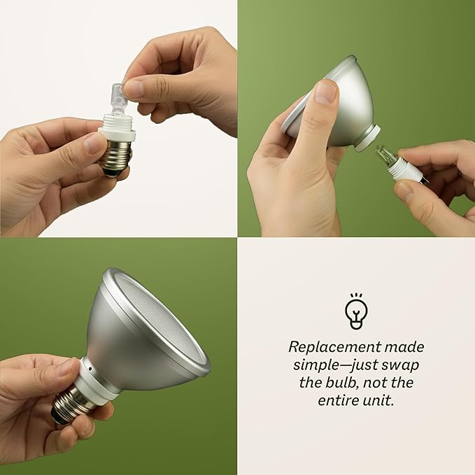 Reptile Systems Replacement Bulb Eco Halogen White Spot Lamp – White 25w, 2 Count – Replacement Bulb Kit for Reptiles & Amphibians – Light for Tanks, Vivariums & Crested Geckos
