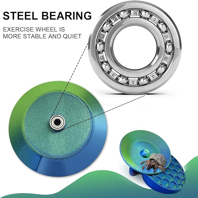 Hermit Crabs Running Wheel Toy with Climbing Platform, Hermit Crab Tank Accessories, for Hermit Crab Hamster Gerbils