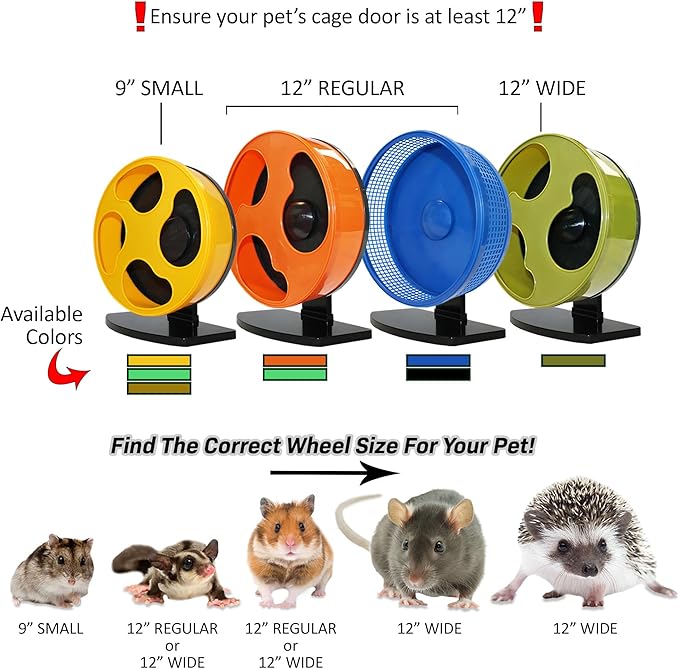 Moon Runner 9" Exercise Wheel for Hamsters - Super Silent Glow in The Dark Wheel with Adjustable Stand