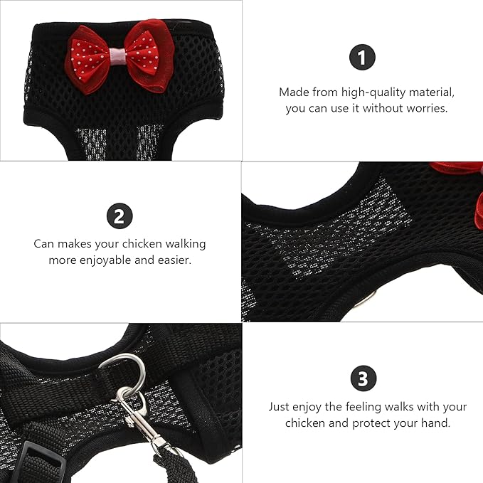 1 Set Chicken Vest Rooster Fabric Suspenders Set