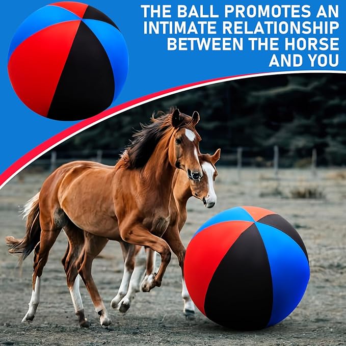 2 Pcs 40 Inch Horse Ball Covers Please Watch VCR for How to Inflation Mega Herding Play Covers for Horse Herding Ball(Cute Style)