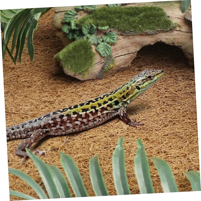 Happyyami Reptile Terrarium Carpet Mat Natural Coconut Fiber Bedding for Snakes Lizards and Tortoises Soft and Comfortable Substrate for