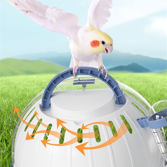Bird Carrier Portable Clear Bird Parrots Transport Cage Window Collapsible Carrier Bag Breathable Bird Carrier Travel Bag