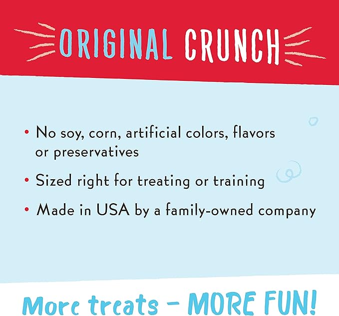 Charlee Bear Original Crunch Dog Treats, Chicken Liver, 16 Ounce Resealable Bag, Low Calorie Training Treats for Dogs, Limited Ingredient, Healthy, Crunchy Dog Snacks, Made in USA (Pack of 2)